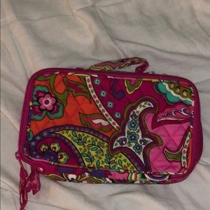 vera bradley pink makeup bag